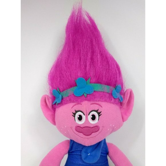 Dreamworks 2017 Poppy Pink 18" Troll Plush Trolls Movie Stuffed Doll Animal Toy - Picture 2 of 6